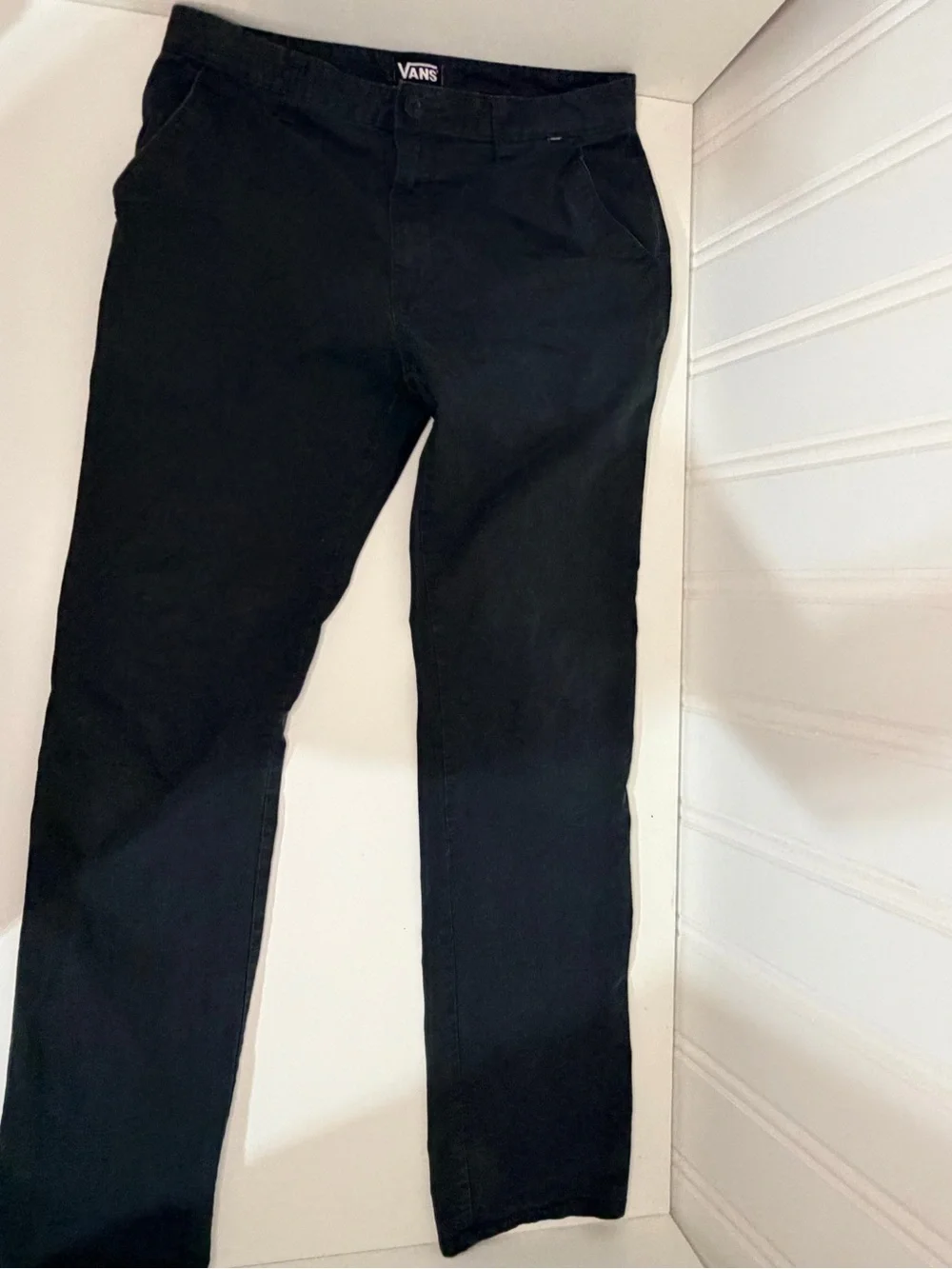 Vans Men’s Black Chinos - Straight Leg